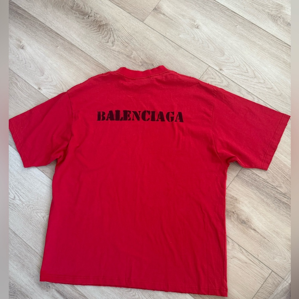 Balenciaga Red unisex T-Shirt